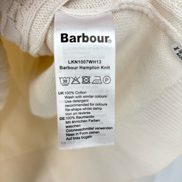 Barbour Hampton Knit Cable Knit Pullover Crew Neck Sweater Size 8 - Picture 6 of 6